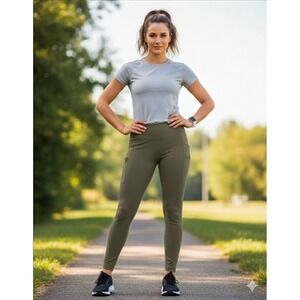 Carhartt Force Fitted Lightweight Utility Leggings Olive Green Womens Small New